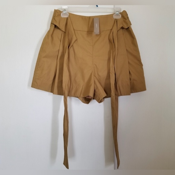 J.CREW COTTON POPLIN TIE HIGH WAISTED SHORTS • SIZE 10 - Picture 6 of 10
